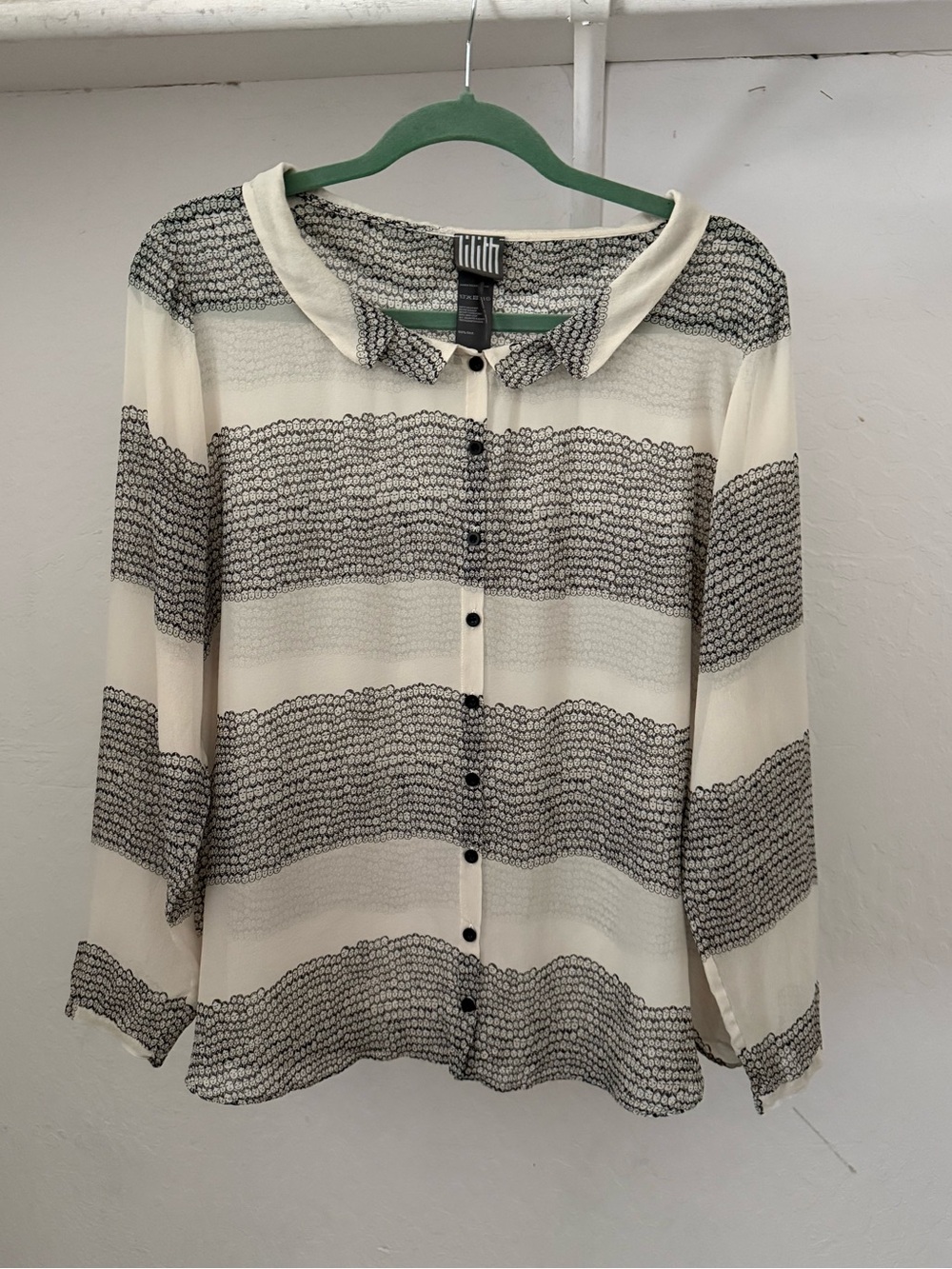 Lilith France Wonderful Quirky Silk Blouse with Signature Little Faces Print